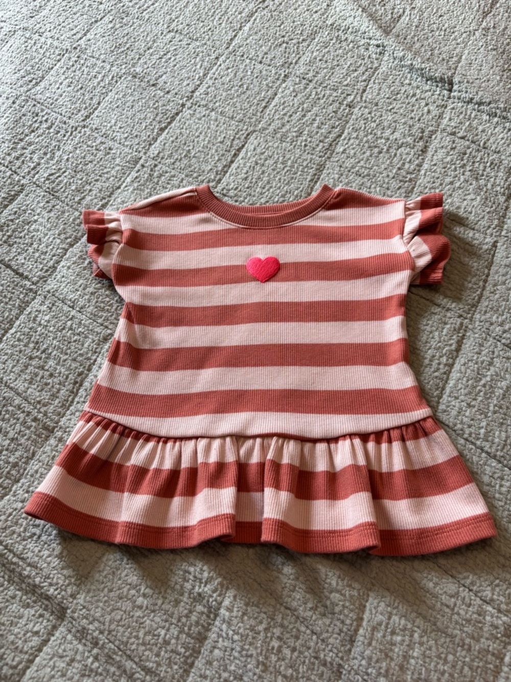 cat & jack striped embroidered heart tee